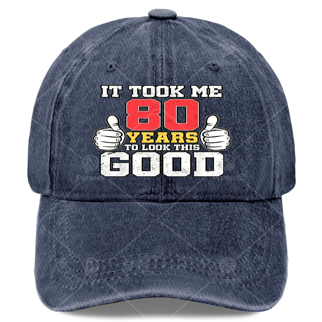 I Spent 80 Years Achieving This Look - Humorous Unisex Baseball for 80Th Birthday