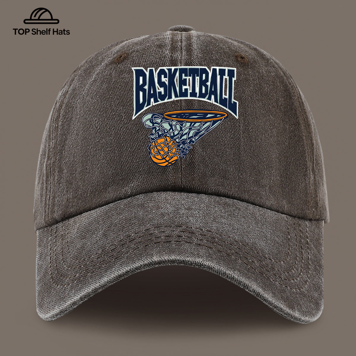 1pc American Retro Basketball Pattern Design Printed Baseball Cap, Lightweight Comfortable Breathable Adjustable Size, Black PAPA Truck Driver Retro Dad Hat, Mom Beach Vacation Sun Hat, Youth Couple Outdoor Skate Hat