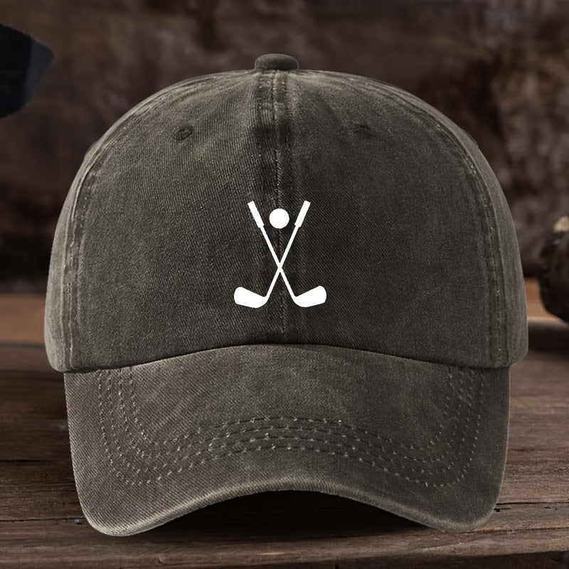 A Stylish And Versatile Golf Club Printed Baseball Cap, Perfect for Outdoor Activities And Trendy Looks