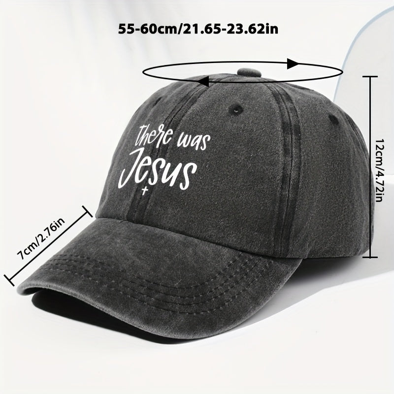 Adjustable Vintage Baseball Cap with "There Was " Printed on It - Lightweight, Sunscreen, Polyester, Available in a Variety of Colors - Perfect for Outdoor Wear, Baseball Cap