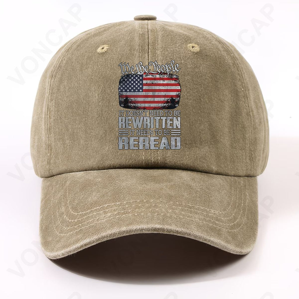 Men' & Women' Vintage Washed Cap with Front Chest Patch - Adjustable Hook & Loop Closure, Lightweight Suitable for Sports, Campus, Commute, Parties - Machine Washable Cap for Casual Wear ( Printing)