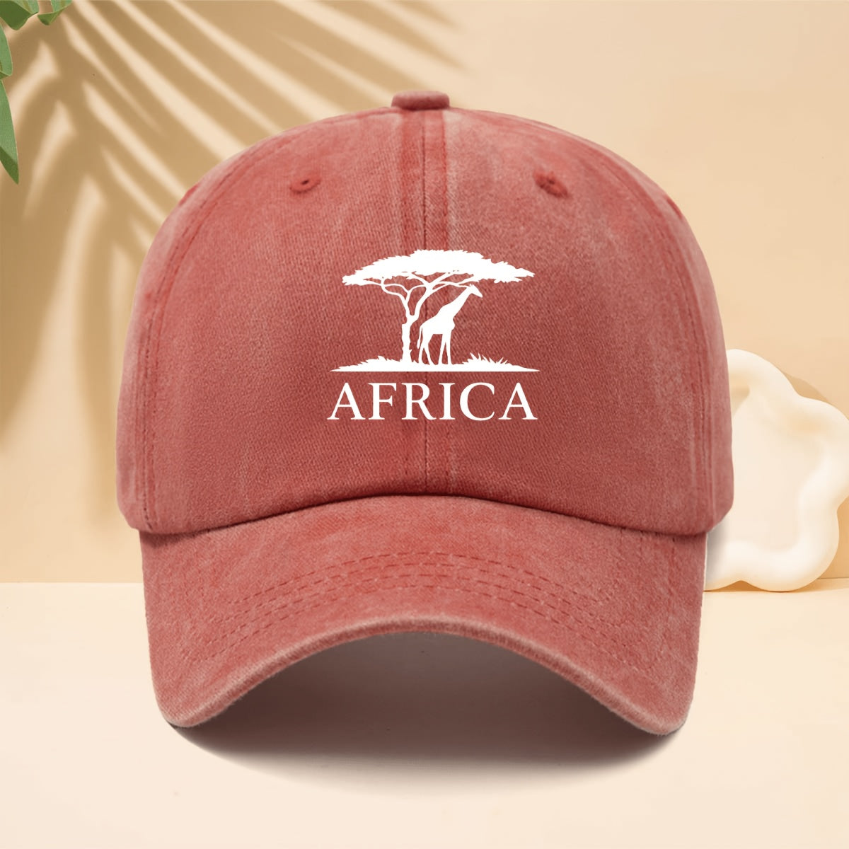 Men' & Women' Africa Trucker Hat with AFRICA Print & African Savanna Wildlife Design - Adjustable Duckbill Cap, Soft Top Suitable for Outdoor Travel, Casual Wear, Parties, Durable Unisex for All-Season (Neutral Style)
