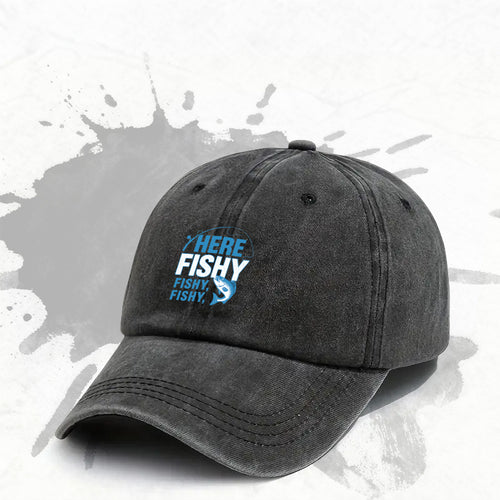 1P 1pc, Adjustable Baseball Cap with "fish" Design, Lightweight Printed Women's Hat, "fish" Trendy Men's Cap, an Ideal Gift for Weddings, Parties, and Birthdays.