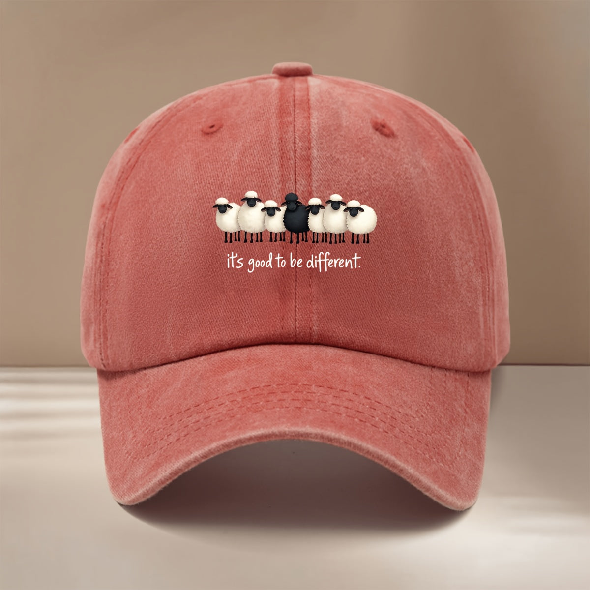 This Is a Baseball Cap with "it's Good to Be Different." Printed on It. It's a Stylish, Lightweight, and Adjustable Six-panel Hat Suitable for Both Men and Women. This  and Comfortable Snapback Cap Is Perfect for Outdoor Sports, Dinners