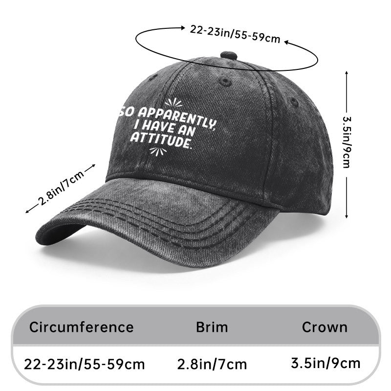 1pc of Vintage-Style Unisex Baseball Caps Featuring an Attitude Slogan, Designed for Street Style. They Are Adjustable And Perfect for Outdoor Activities And Casual Outings, Making Great Gifts for Both Men And Women, As Well As Friends