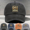 Women'S Baseball Cap English Print Made in 1985 Recording Tape Element Pattern Classic Retro Nostalgic Style Trendy Fashion Casual Easy Versatile Unisex Duckbill Hat Daily Outing Outdoor Sports Travel Vacation Camping Picnic Party Library Coffee Sho