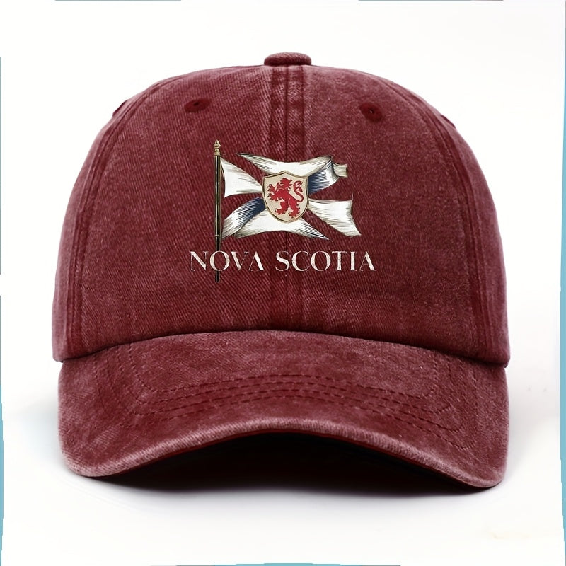 Nova Scotia Flag Baseball Cap - Lightweight, Adjustable, Vintage Style, Polyester, Hand Washable, Ideal for Outdoor And Casual Wear, Daily Cap | Vintage Style Cap | Lightweight