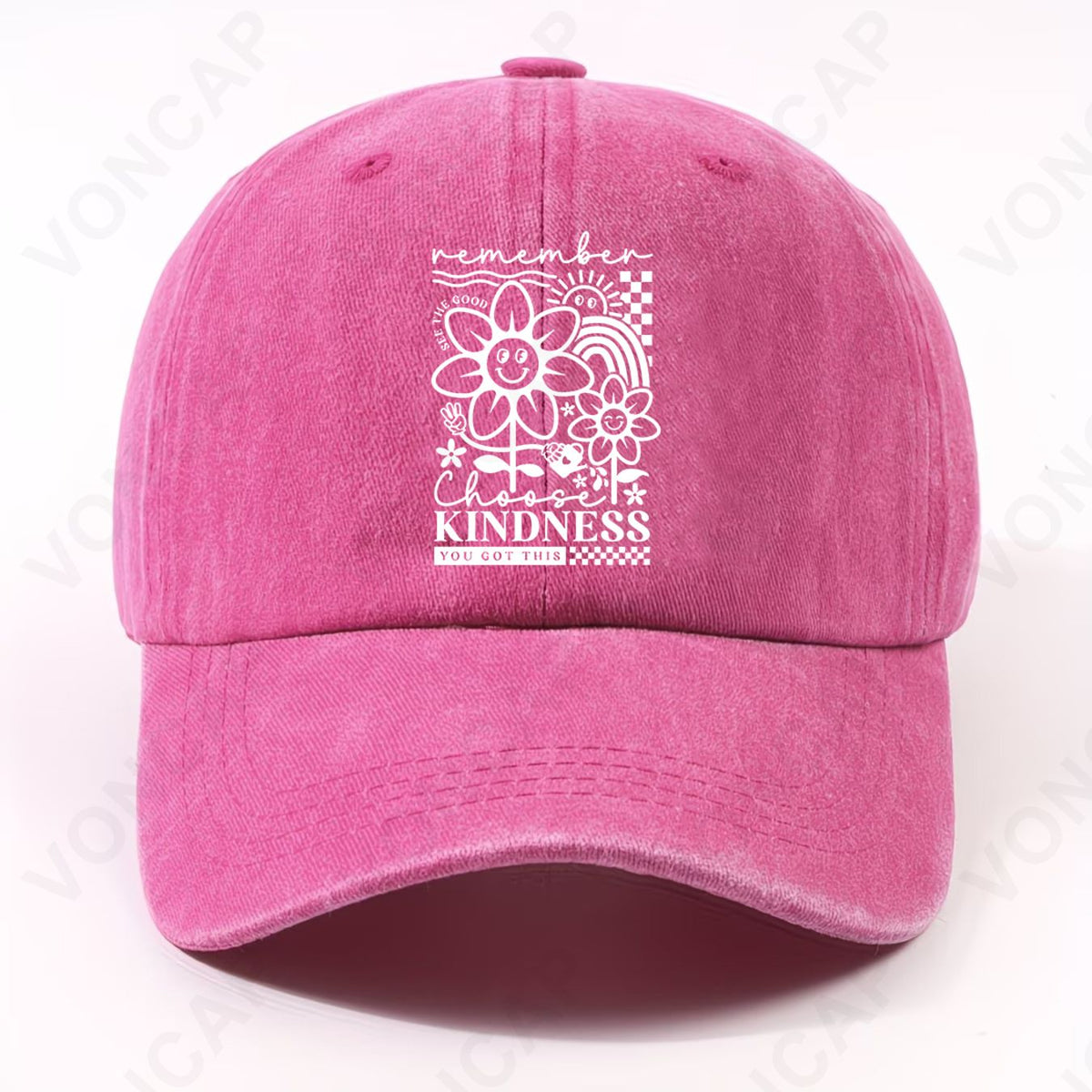 Men' & Women' Vintage Washed with Chest Floral Graffiti Print - Unisex Front Positioning, Machine Washable Hat Suitable for Home, Commuting, Campus, Sports, Parties, Casual Wear - Trendy Gift Choice