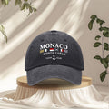 1pc New Baseball Cap, Monaco Monte Carlo Yacht Club Printed Design, Unisex Adjustable Size, Suitable for Outdoor Activities And Casual Wear, for Adults And Travel Enthusiasts