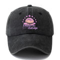 A Unisex Fashionable and Versatile Printed "Embrace the EdEdge" Baseball Cap, Featuring a Classic Vintage Washed Lightweight Curved Brim. This Trucker Baseball Cap Is Suitable for Casual Occasions Such as Outdoor Vacations, Travel, and Camping