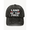 Land of The Free Vintage Hat for Men Women Casual Streetwear Patriotic Style Cap Independence Day Gift