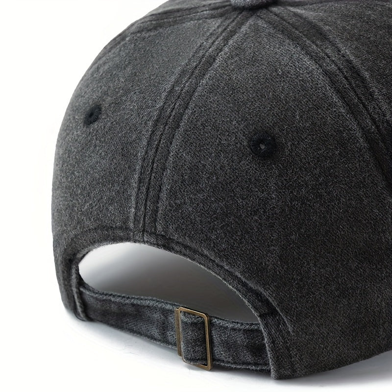 Stylish Baseball Cap Featuring Printed Text, Adjustable Duckbill Design Suitable for Outdoor Activities, Camping, Parties, Hip-Hop Fashion, Trucker Style, And Fishing