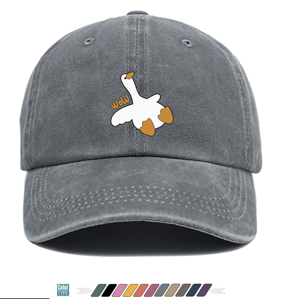 1pc Adorable White Goose Print Baseball Cap Suitable for Men & Women, Breathable Adjustable Snapback Hat with Goose, Unisex Casual Cap for Daily Wear, Picnic, Camping, Amusement Parks - Fun Gift for Goose Lovers, Birthday Present