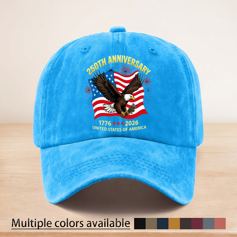 Patriotic Eagle Pattern Baseball Cap, Unisex Washable Hat, Adjustable Size, Suitable for All Seasons, Multi-Functional, Lightweight And Breathable, Sun-Protective, Ideal for Outdoor Sports, Fishing, Hiking, Camping, And a Perfect Gift for The 2