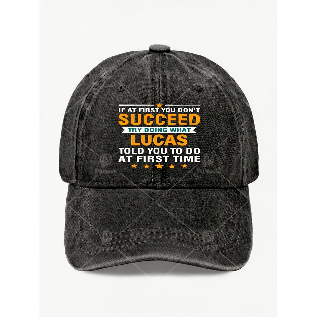 Men' & Women' Vintage Baseball Cap with Motivational Quotes - Adjustable Pull String Hat, Full-Print Retro, Machine Washable Suitable for Casual Streetwear, Gym, Office, Gift for Anniversary or Casual Attire