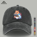 1pc Cap Compatible for Women & Men - Capybara & Salamander Print Adjustable Snapback, Lightweight Breathable Unisex Outdoor Hat with Capybara & Salamander, Valentine'S Gift, Casual Wear For, Beach, Daily Use (Ideal for For)