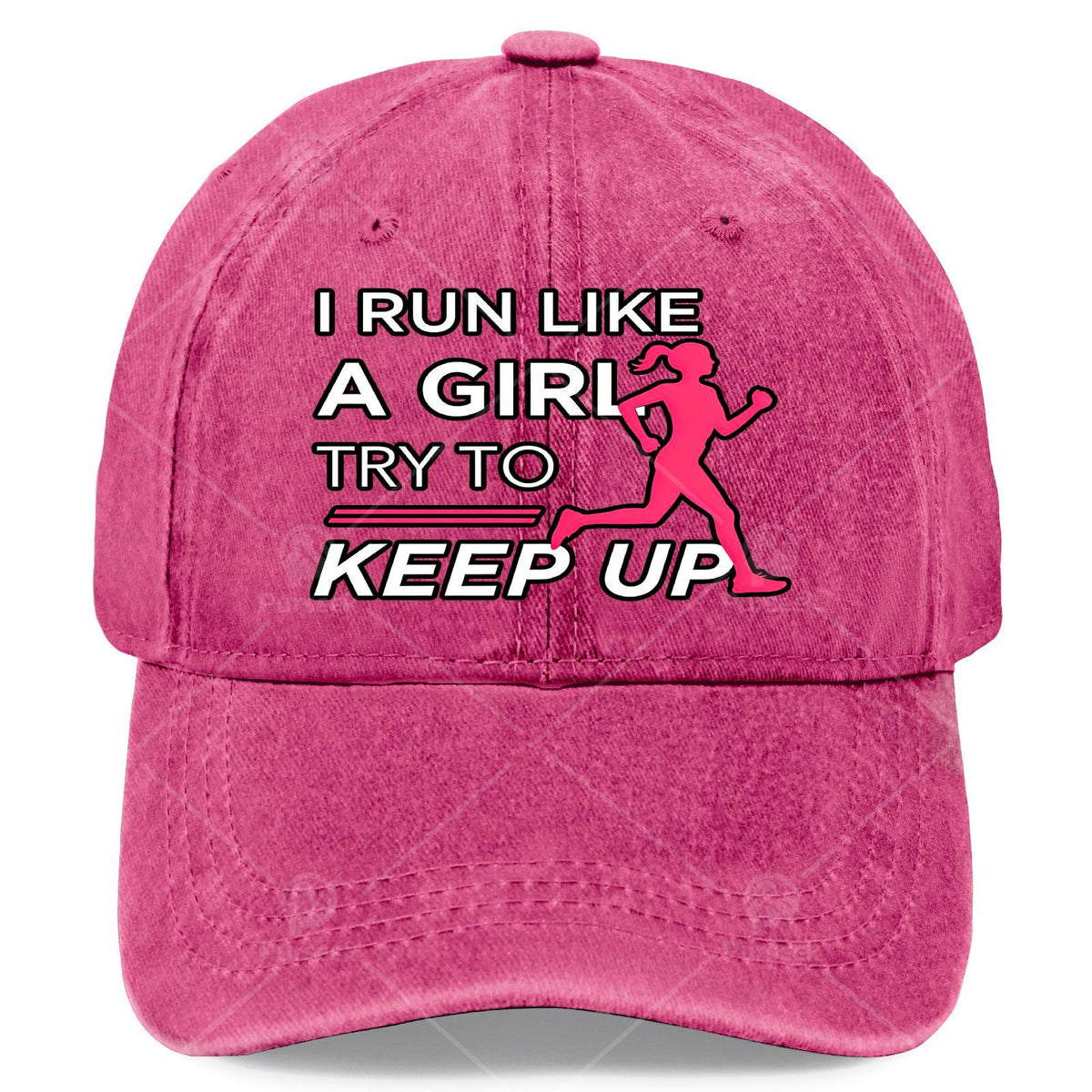 Female Runner I Run Like a Girl Trying to Keep Up with Baseball Cap Unisex Aesthetic