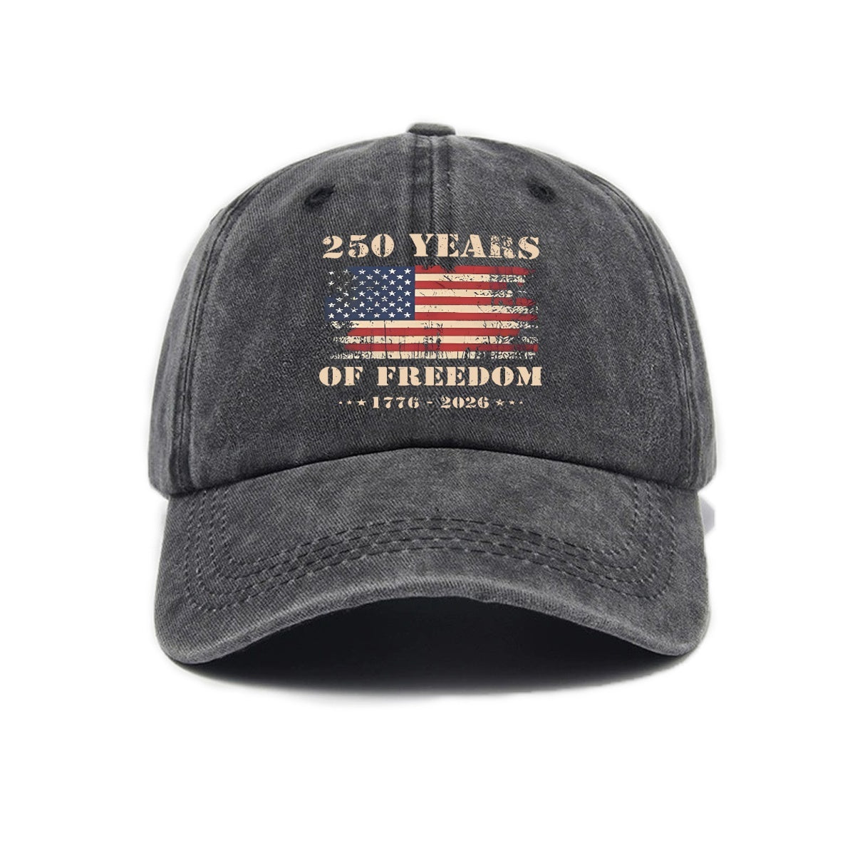 Distressed Print Baseball Cap, Unisex Autumn Winter Casual Sports Snapback Hat
