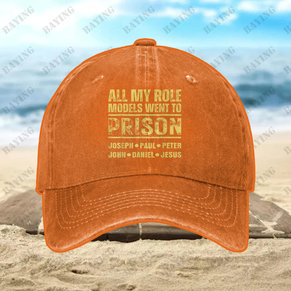 Men' All My Idols Have Gone to Prison Baseball Cap - Retro Prison-Themed Dad Hat with Iconic Print, Knitted Machine-Washable Cap Suitable for Casual Wear & Themed Events, Novelty Gift for Fans of Prison Culture