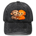 Tadanori Toya Plush Hug Baseball Cap - Vintage Full-Print Design, Suitable for Christmas, Gaming, And American Independence Day Events, Unisex Washable Monkey Baseball Cap, Lightweight Design (Hand Washable)