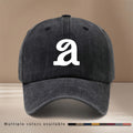 Baseball Cap with "a" Letter Graphic Print, Stylish and Unique Snapback Hat for Men and Women, Hip-hop Style Cap for Vacation, Travel, Gatherings, and Camping. Lightweight and Comfortable with a Curved Brim That Slims the Face. Adjustable Size.