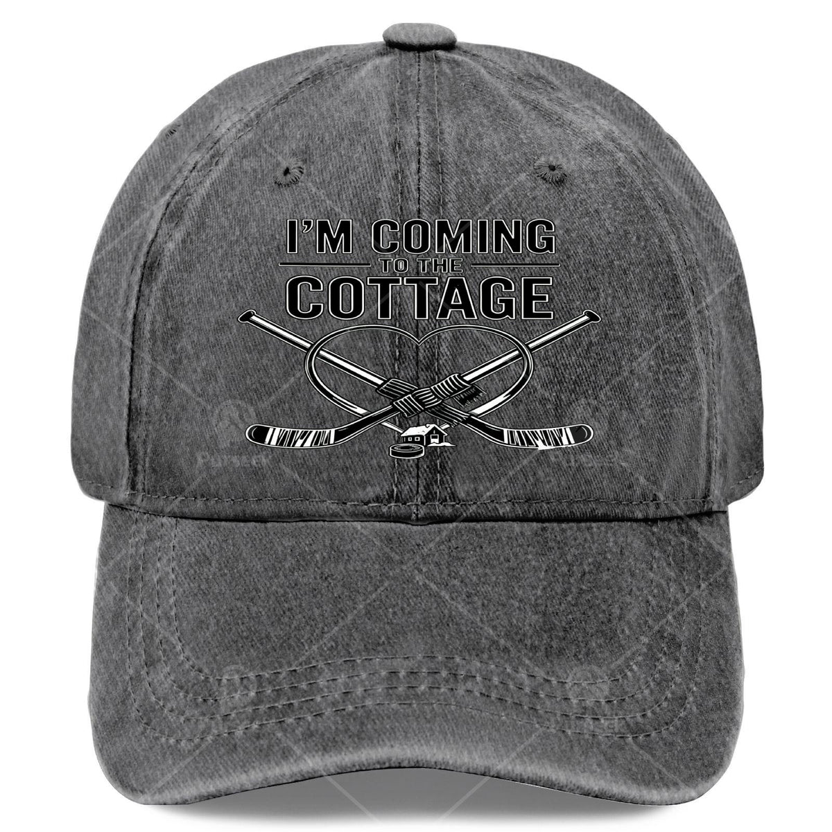 Im Coming to The Cottage Romance Hockey Shirt Couples Baseball Hat Unisex