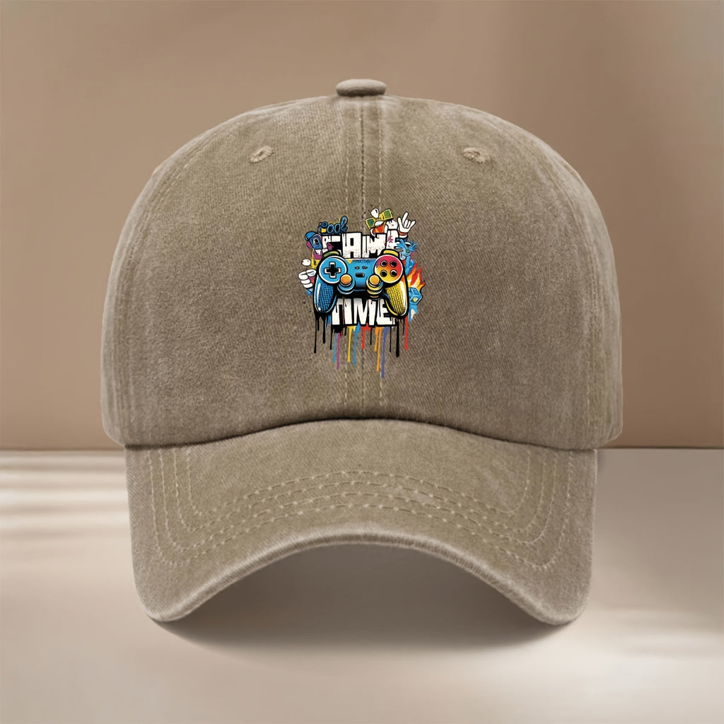 This Is a Comfortable And Stylish Baseball Cap Featuring a GAME TIME Design. It Has an Adjustable Size And Is Suitable for Both Men And Women. The Easy And Unique Duckbill Cap Is Perfect for Outdoor Sports, Gatherings, And Camping