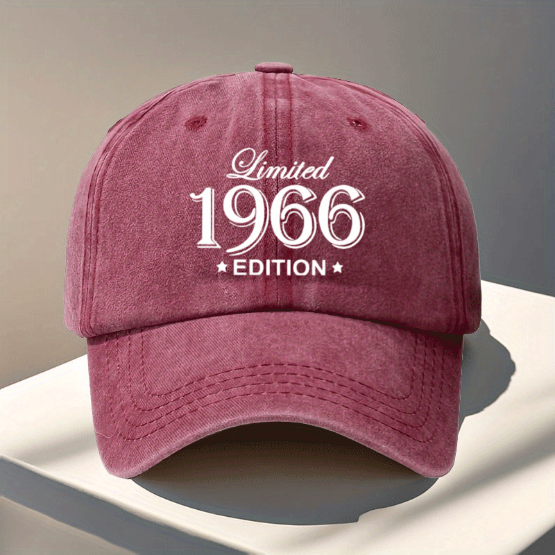 1pc Vintage 1966 Limited Edition Baseball Cap - Adjustable Snapback Retro 60s Design Suitable for Outdoor Sports, Cycling, Fishing, Hunting, Casual Wear - Lightweight Breathable Unisex Cap for Men & Women, Ideal Gift for Cycling, Fishing, Hunting