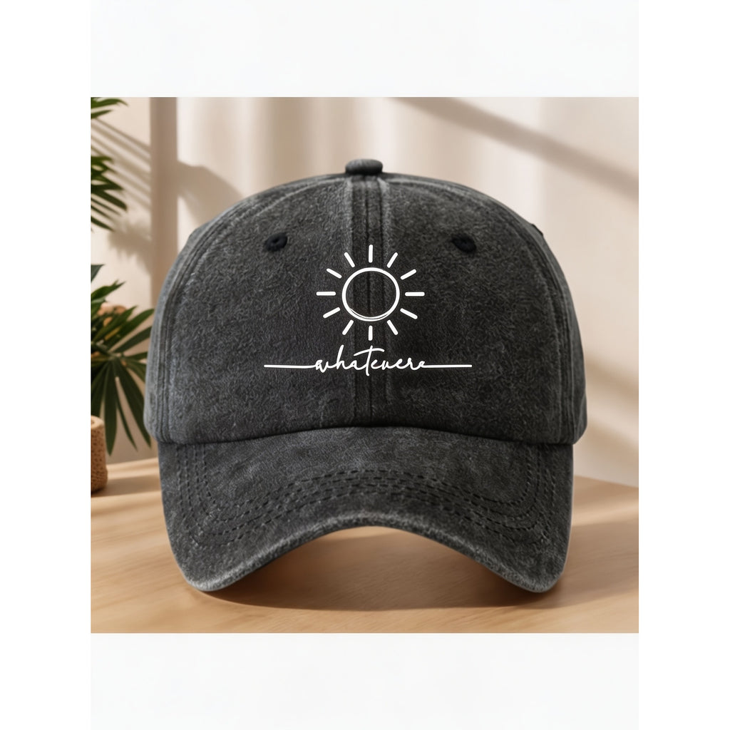 Vintage Sun Whatever Graphic Hat for Men Women Casual Streetwear Cool Style Anniversary Gift