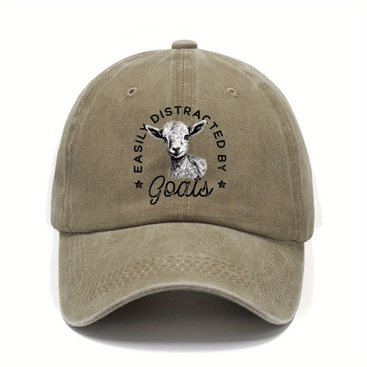 Washed Letter Print Baseball Cap - Adjustable, Sun-protective and Stylish for Outdoor Activities