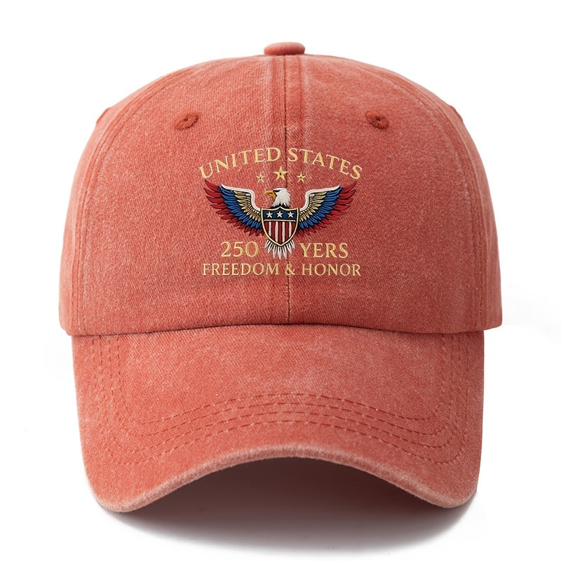A Unisex Fashionable and Versatile Printed UNITED STATES Eagle Baseball Cap, Featuring a Classic Vintage Washed Outdoor Lightweight Curved Brim. This Trucker Baseball Cap Is Suitable for Casual Occasions Such as Outdoor Vacations