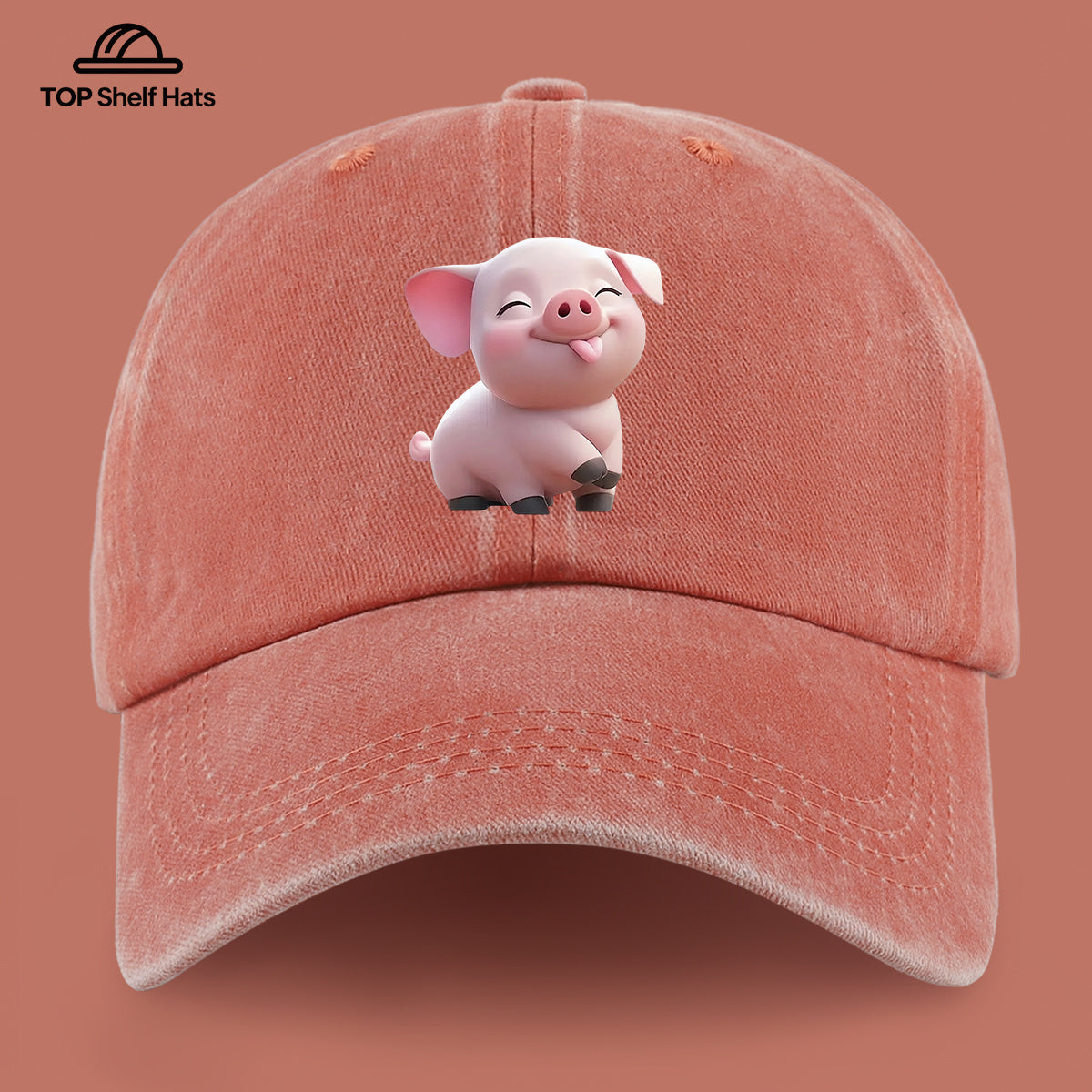 1pc Cute Tender Pink Pig Print Casual Baseball Cap, Lightweight, Comfortable, And Breathable, Adjustable Size, Perfect Valentine'S Day Gift for Partners, Unisex Outdoor Wear And Casual Fashion Accessory, Ideal for Parents' Beach Vacation Sun Hat
