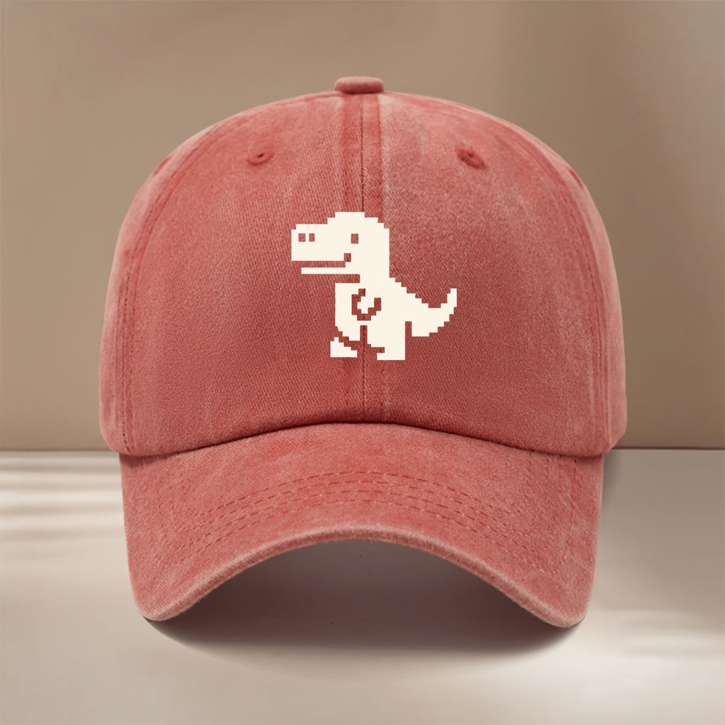 This Is a Baseball Cap with Pixel Art Pattern, Trendy Comfortable Adjustable Size Casual Hat Unisex Lightweight Easy Duckbill Cap Outdoor Sports Dining Camping Matching Fashion Curved Brim Hat Sports Event Cheerleading Matching Style Versatile 6-Pan
