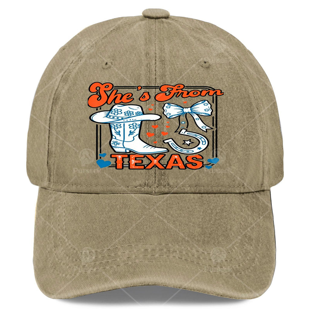 Retro Texas Cowgirl Baseball - Lightweight Western Hat with Full-Body Texan Print, Round Top & Curved Brim Suitable for Games, 4th of, Christmas, Casual Wear - Unisex for Outfits