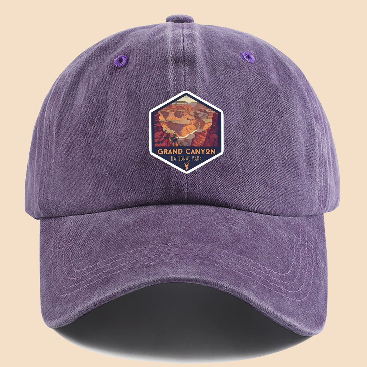 1pc Polyester Material Brightly Colored Grand Canyon National Park Minimalist Theme Design Printed Baseball Cap. Urban Casual Headwear. Black Papa Trucker Hat. Solid Color Minimalist Retro Soft-Top Curved Brim Dad Hat. Adjustable Size. Unisex Music