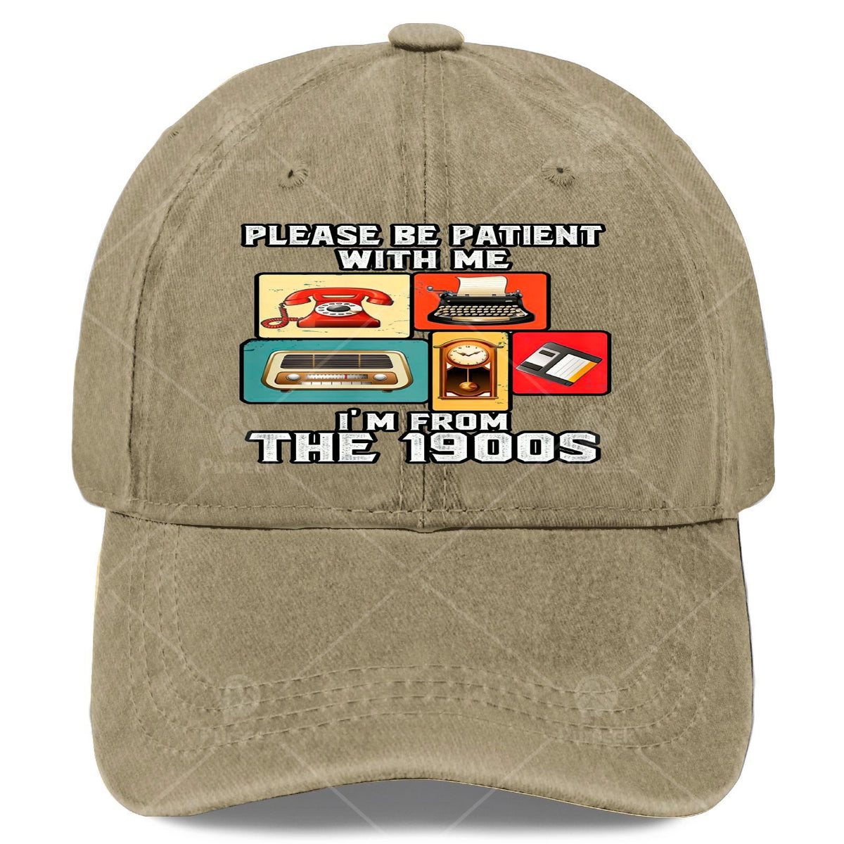 Please Be Patient with Me Im from The 1900s Funny Vintage Baseball Hat Unisex