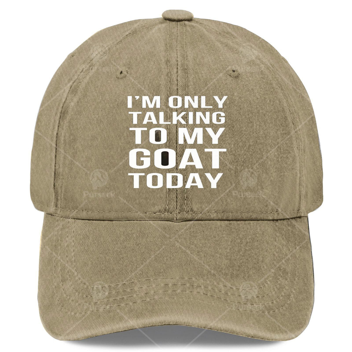 Im Solely Talking to My Goat Today Baseball Hat Unisex Classic Washed Distressed