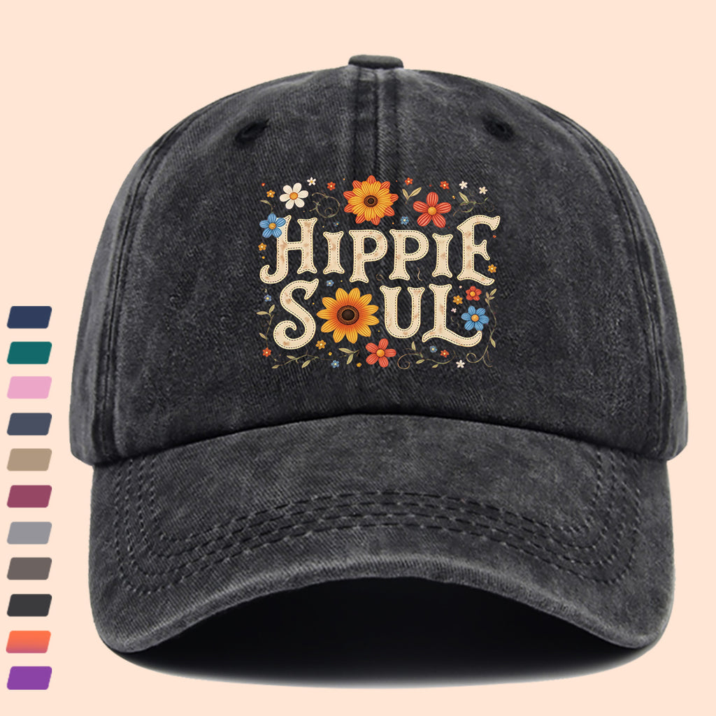 1pc 1pcs Hippie Soul Vintage Baseball Cap & Duckbill Sun Hat - Adjustable Unisex Retro Hat with Duckbill Cap, Suitable for Outdoor, Music Festivals, Travel, Daily Wear, Gift for Men & Women, Youth Street Fashion Accessory