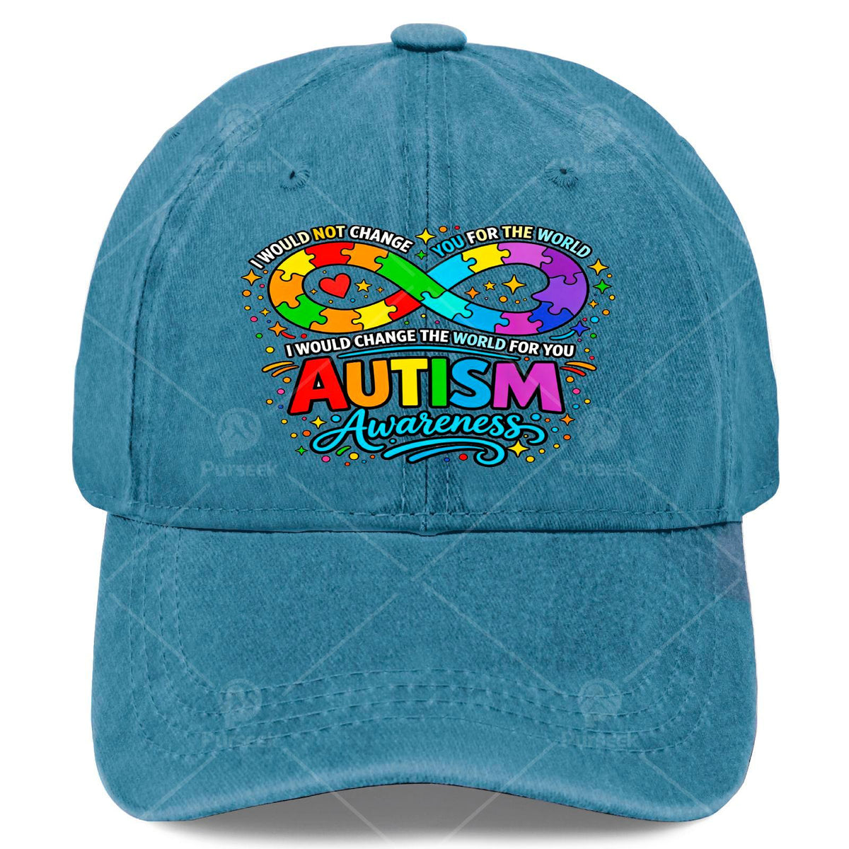 Autisms Awareness Infinitys Symbols Puzzle Neurodiversity Baseball Hat Unisex