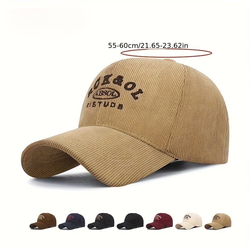 New Corduroy Hats for Autumn And Winter, Thickened And Warm, Suitable for Both Men And Women, Designed to Make The Face Look Smaller