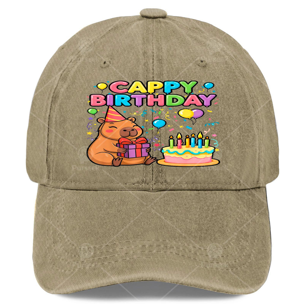 Capybarass Loverses Cappy Birthday Girl Boys Happy Birthday Partys Baseball Hat