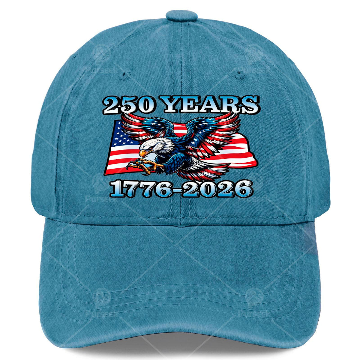 Vintage Patriotic Eagle and Flag 250 Years 17762026 Baseball Hat Unisex
