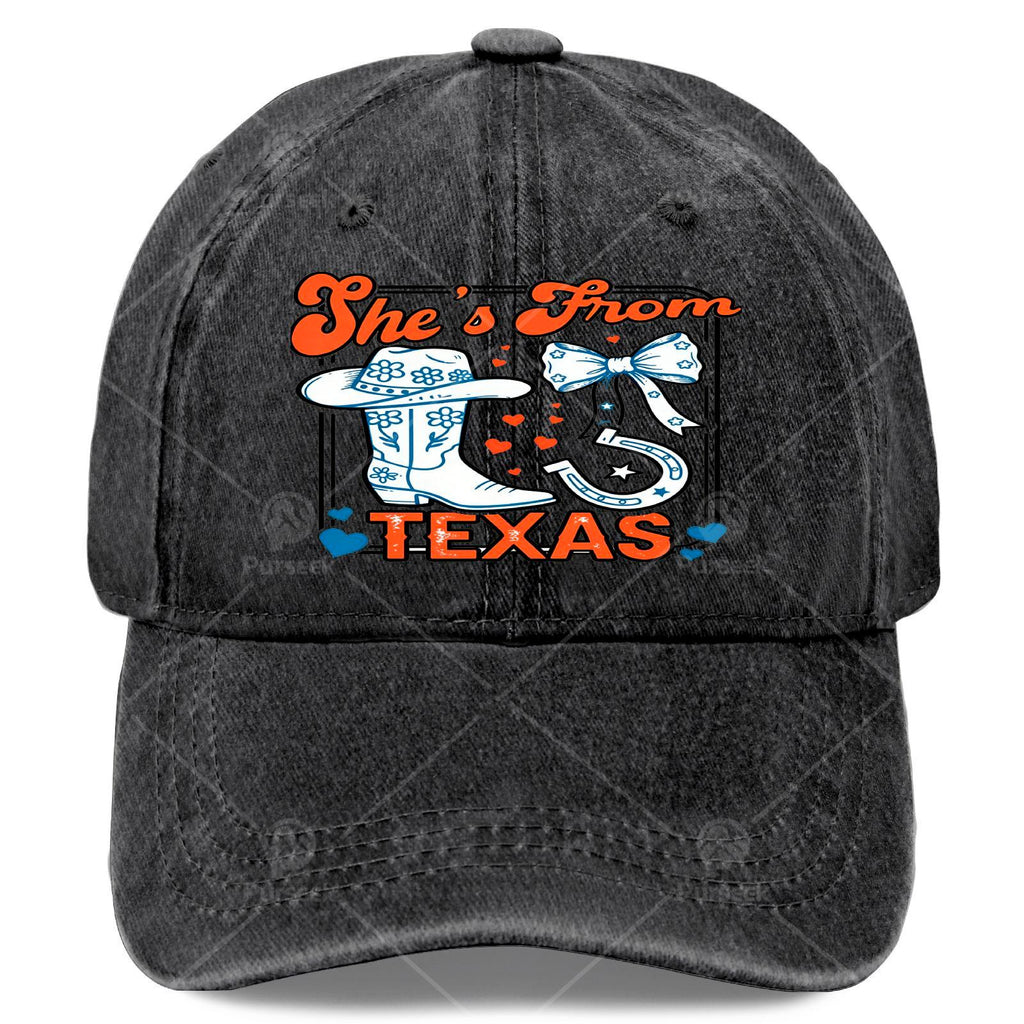 Retro Texas Cowgirl Baseball - Lightweight Western Hat with Full-Body Texan Print, Round Top & Curved Brim Suitable for Games, 4th of, Christmas, Casual Wear - Unisex for Outfits