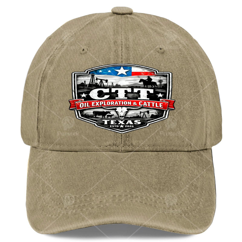 Unisex Soft Baseball from The MTEX Landman Series Featuring The CTT Oil Exploration Cattle Badge