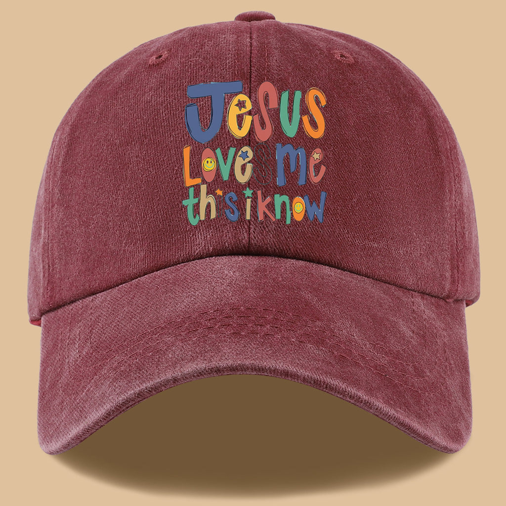 1pc Christian-themed Printed Baseball Cap with a Warm and Affectionate Design, Featuring Rounded, Cute, and Colorful Text. Lightweight, Comfortable, and Breathable Sun Hat with a Stylish, Simple, and Aesthetically Pleasing Look. Adjustable Size