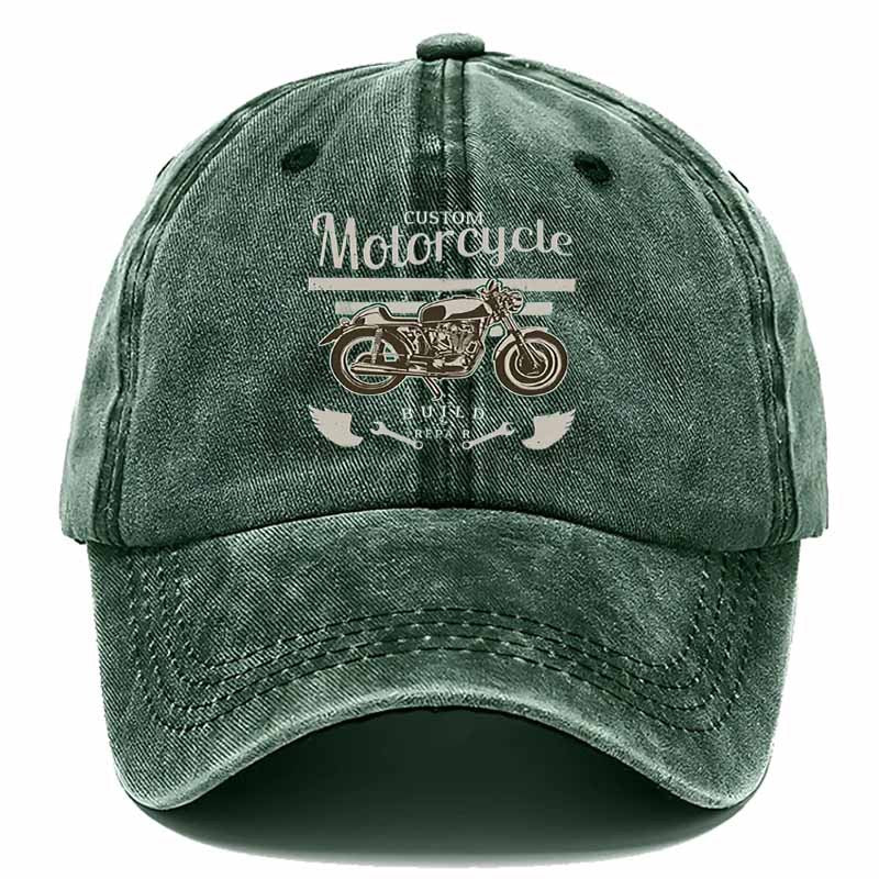 Vintage Motorcycle Design Baseball Cap - Retro Style Textile Fabric Hat with Iconic Motorcycle Graphics, Hand Washable Outdoor Casual Cap for Motorcycle Riding & Weekend Getaways ()