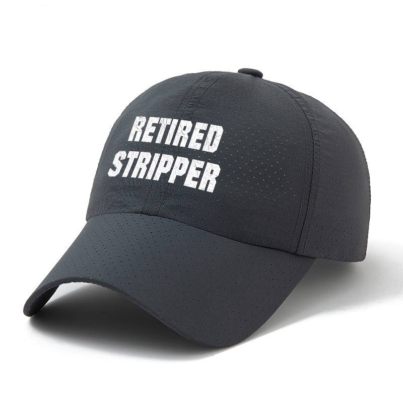 A Unisex, Fashionable and Versatile Printed "Retired Stripper" Quick-dry Baseball Cap, a Classic Lightweight Outdoor Baseball Cap, a Breathable Summer Sun Hat, Suitable for Outdoor Vacations, Travel, Camping, and Other Leisure Occasions. It's a Perfe