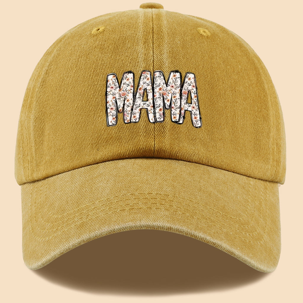 1pc 1pcs "Mom" Floral & Letter Print Baseball Cap Suitable for for Men & Women, Adjustable Duckbill Hat with Mom-Themed, Breathable Unisex Cap for Outdoor, Travel, Gifts for Mom, Birthdays, Casual Wear - Fashionable Duckbill Cap