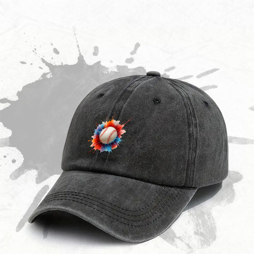 1P 1pc, Adjustable Baseball Cap with "baseball Print," Lightweight Printed Women's Hat, "athletic Style" Men's Trendy Cap, an Ideal Gift for Weddings, Parties, and Birthdays, Fashionable and Versatile, Comfortable and Breathable