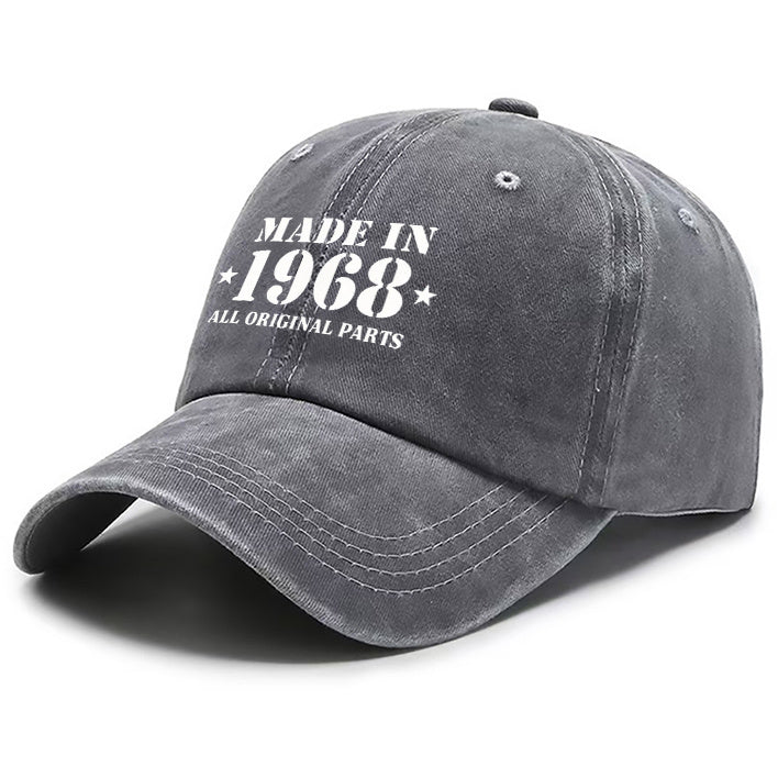 1968 Style Hat, Men'S Hat, Women'S Hat, Outdoor Casual Washable Baseball Cap, Adjustable Breathable DAD Hat, Suitable for Outdoor Activities And Parties, Personal Use Or As a Birthday Gift